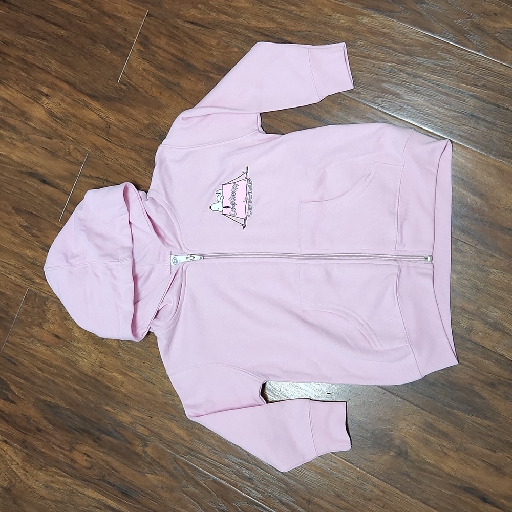 Snoopy Carowinds Theme Park Girl Full Zip Hoodie Jacket Pink Rabbit Skins Size 4